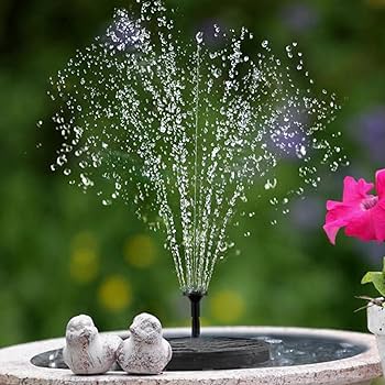 ❤ライト搭載❣より幻想的で本格的な噴水が手軽に楽しめる♪❤ソーラー噴水ポンプ Amazon | ソーラー噴水ポンプ ソーラーポンプ 噴水 ソーラー 池